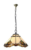 14" Beige Jewel Carousel  Tiffany Stained Glass Shade Downlight Tiffany Pendant Lights