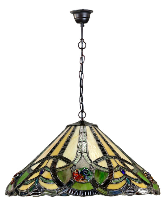 16" Victorian Ribbon Style Tiffany  Pendant Light