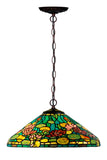 16" Large Pond Lily Stained Glass Tiffany Pendant Light