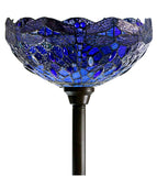 14"  Blue Dragonfly Style Tiffany Floor Torchiere Lamp