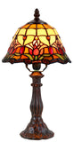 Stunning 8" Tulip Style Stained Glass Tiffany Mini Lamp