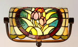 Purple Tulip Style Tiffany Banker Lamp