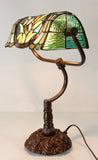 Purple Tulip Style Tiffany Banker Lamp