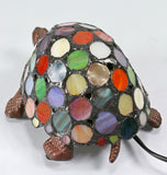 Rainbow Turtle Tiffany Leadlight Art Deco Stained Glass Accent Lamp