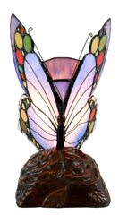 Elegant Blue Butterfly  Tiffany Leadlight Stained Glass Art Deco Table Lamp