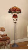 Large 18" Red Dragonfly Tiffany Floor Lamp