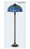 Gorgeous Huge 20" Blue Wisteria Tiffany Floor Lamp