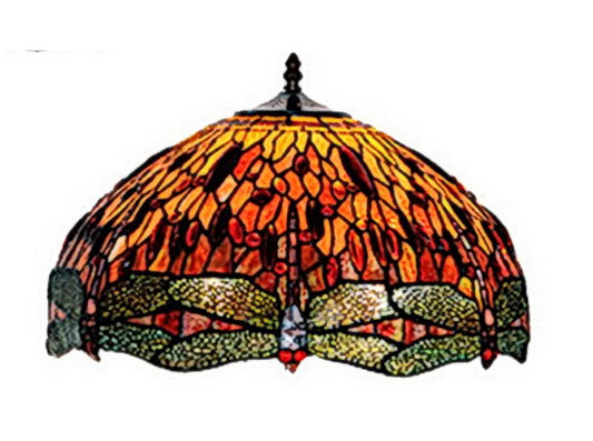 Tridiagonal High Quality 18" Dragonfly  Stained Glass Tiffany Floor Lamp