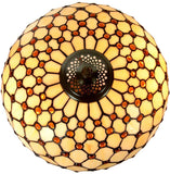 High Quality 18" Beaded  Stained Glass Tiffany Floor Lamp