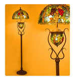 Large 17" Grape Style Double lits Tiffany Floor Lamp