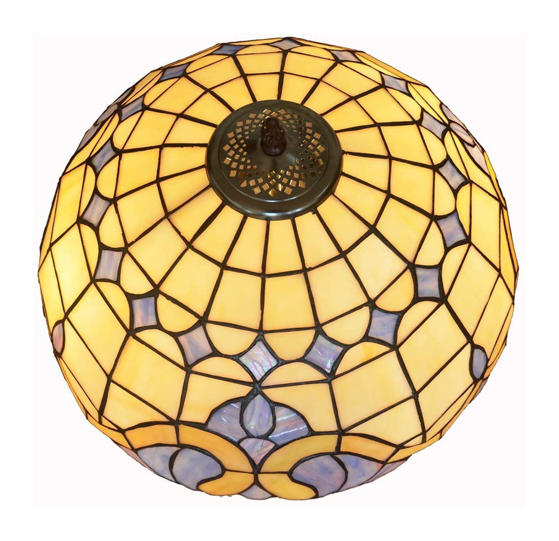 Large 16" Baroque Style Stained Glass Tiffany Floor Lamp