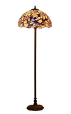Large 16" Magpies Bird cherry blossom Stained Glass Tiffany Floor Lamp