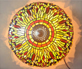 Traditional Huge 20" Dragonfly Flower Tiffany Floor Lamp with décor base