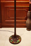 Traditional Huge 20" Dragonfly Flower Tiffany Floor Lamp with décor base