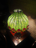 Tiffany Reproduction Traditional Peacock Feather Tiffany Table Lamp With deco Base@Limited Edition