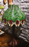 Tiffany Reproduction Traditional Peacock Feather Tiffany Table Lamp With deco Base@Limited Edition