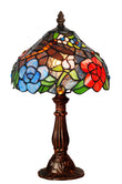 Classical 8" Dragonfly Flower Tiffany Mini Table Lamp