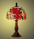 Stunning  8" Romantic Rose Style Tiffany Mini Table Lamp