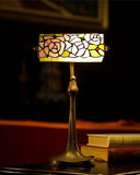 Rose Style Tiffany Banker Lamp