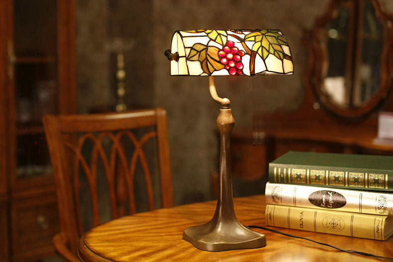 Grape Style Tiffany Banker Lamp