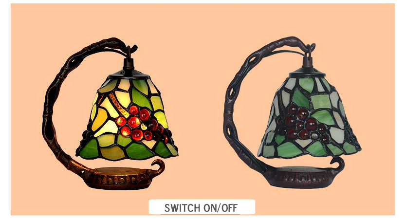 Mini Tiffany Stained Glass Night Lamp