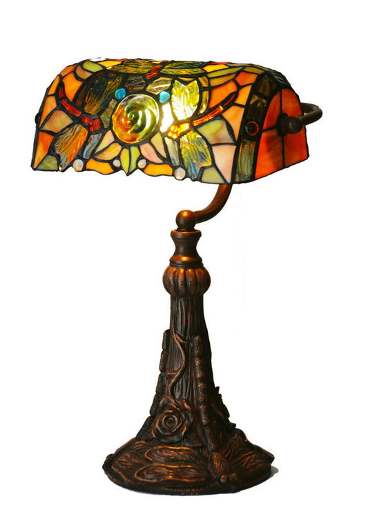 Dragonfly Style Tiffany Banker Lamp
