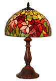 12"  Magnolia  Flower Style Tiffany Bedside Lamp