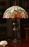 16" Classical Red Rose Style Tiffany Table Lamp