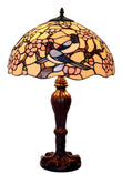 Large 16"  Magpies Bird  cherry blossom Stained Glass Tiffany Table Lamp