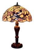 Large 16"  Magpies Bird  cherry blossom Stained Glass Tiffany Table Lamp