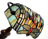 Blue Dragonfly Style Tiffany Banker Lamp