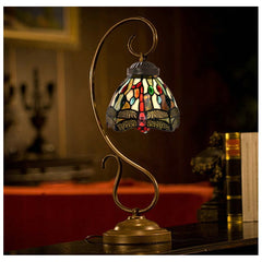 Blue Dragonfly Tiffany Accent Table Lamp