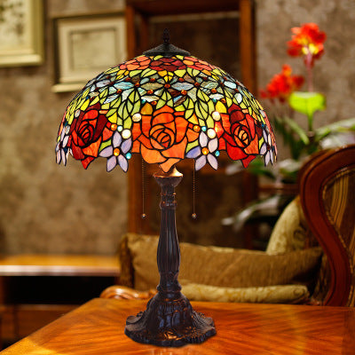 Huge 18" inches Blooming Rose Style Tiffany Table Lamp @ Limited Stock only