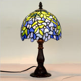 Classical 8" Blue Wisteria Style Tiffany Mini Table Lamp