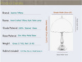 Classical 8" Blue Wisteria Style Tiffany Mini Table Lamp