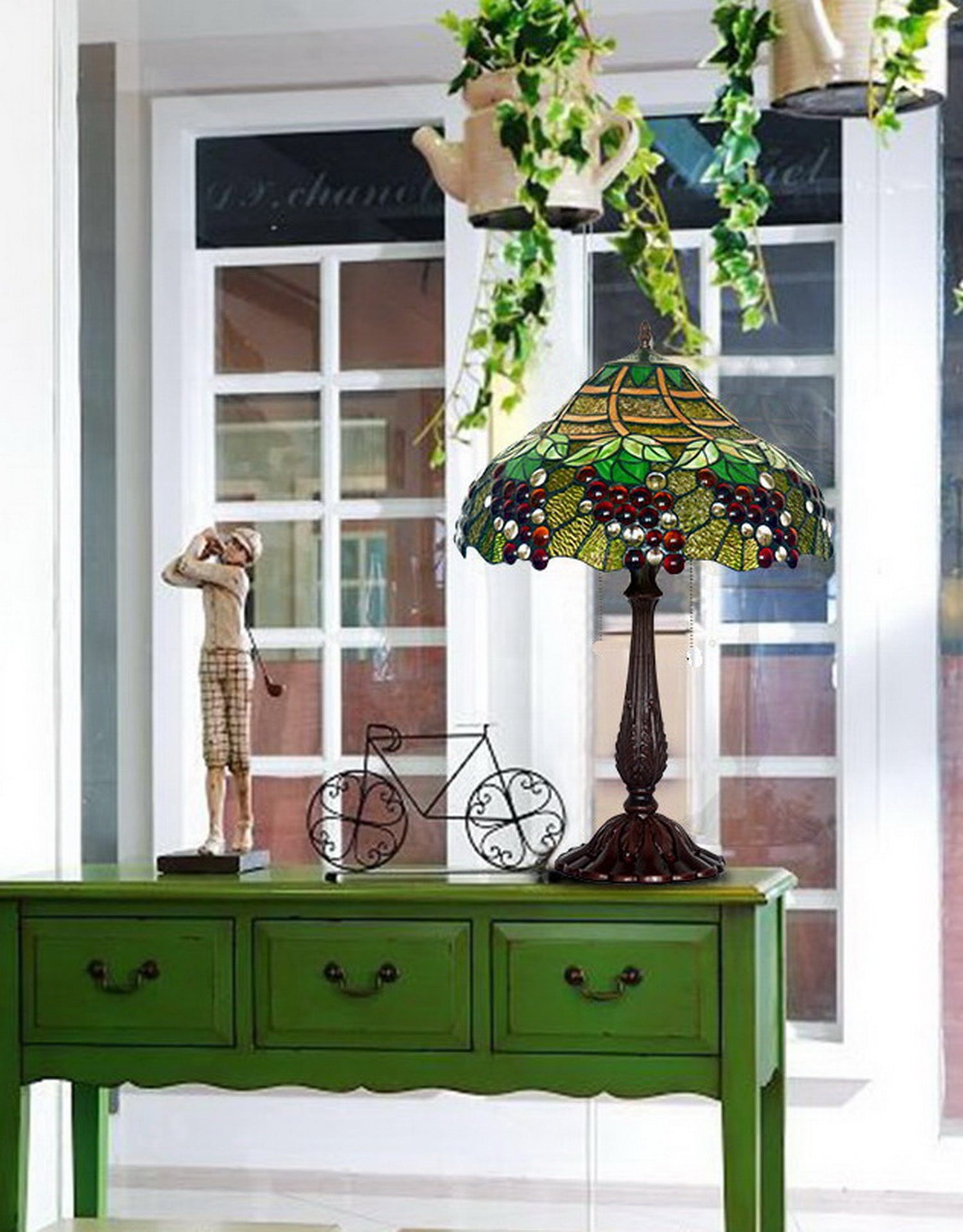 Limited Edition Fabulous 18" Grape Style Tiffany Table Lamp