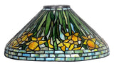 Large 16" Daffodil Tiffany Stained Glass Shade Downlight Tiffany Pendant Lights