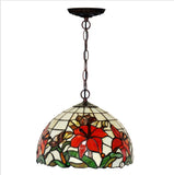 12" Lily Style Stained Glass Tiffany Pendant Light