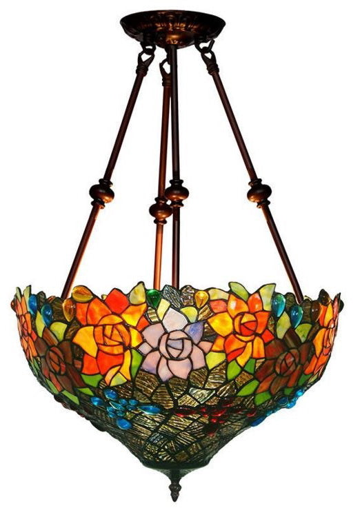 Large Fabulous 17" Flower  Tiffany Uplihgter Pendant Lights