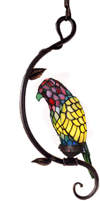 Elegant Tiffany Green Parrot Novelty Pendant Light