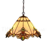 12" White Jewel Carousel Tiffany Stained Glass Shade Downlight Tiffany Pendant Lights