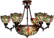 7-Light Blue Dragonfly Style Tiffany  Chandelier Pendant Lights