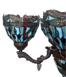 7-Light Blue Dragonfly Style Tiffany  Chandelier Pendant Lights