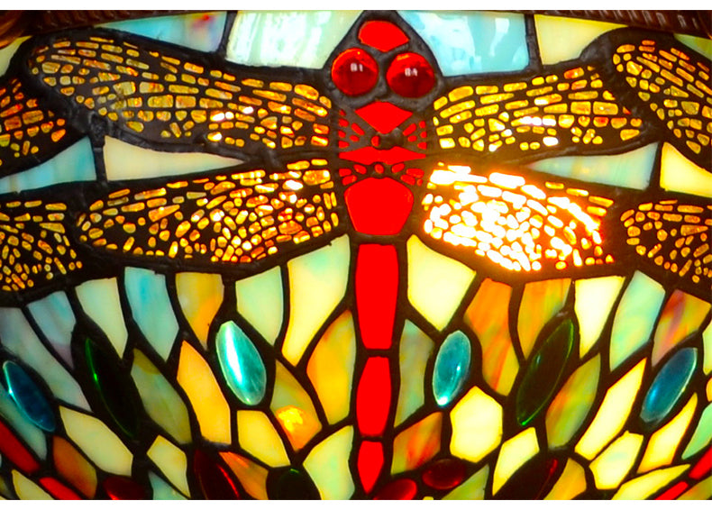 7-Light Blue Dragonfly Style Tiffany  Chandelier Pendant Lights