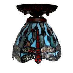 Small Dragonfly Blue Tiffany Style  downlight  Ceiling Lights