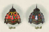 3 light Red Dragonfly Style Tiffany Stained Glass Pendant Lights