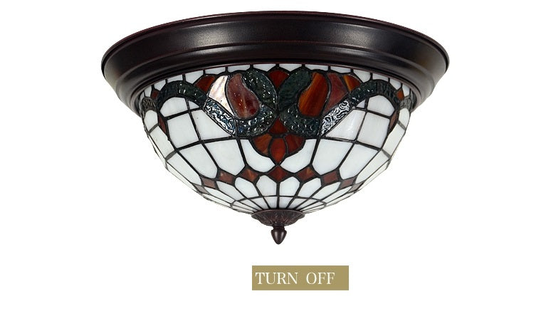 Classical Baroque Tiffany Style  Flush Mount Ceiling Lights