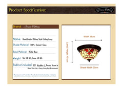 Classical Baroque Tiffany Style  Flush Mount Ceiling Lights