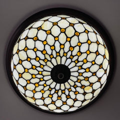 Large  3 lights Bead Tiffany Style  Flush Mount Ceiling Lights