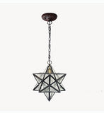 Vintage Style Star Shade Stained Glass Leadlight Tiffany Pendant Light *Limited